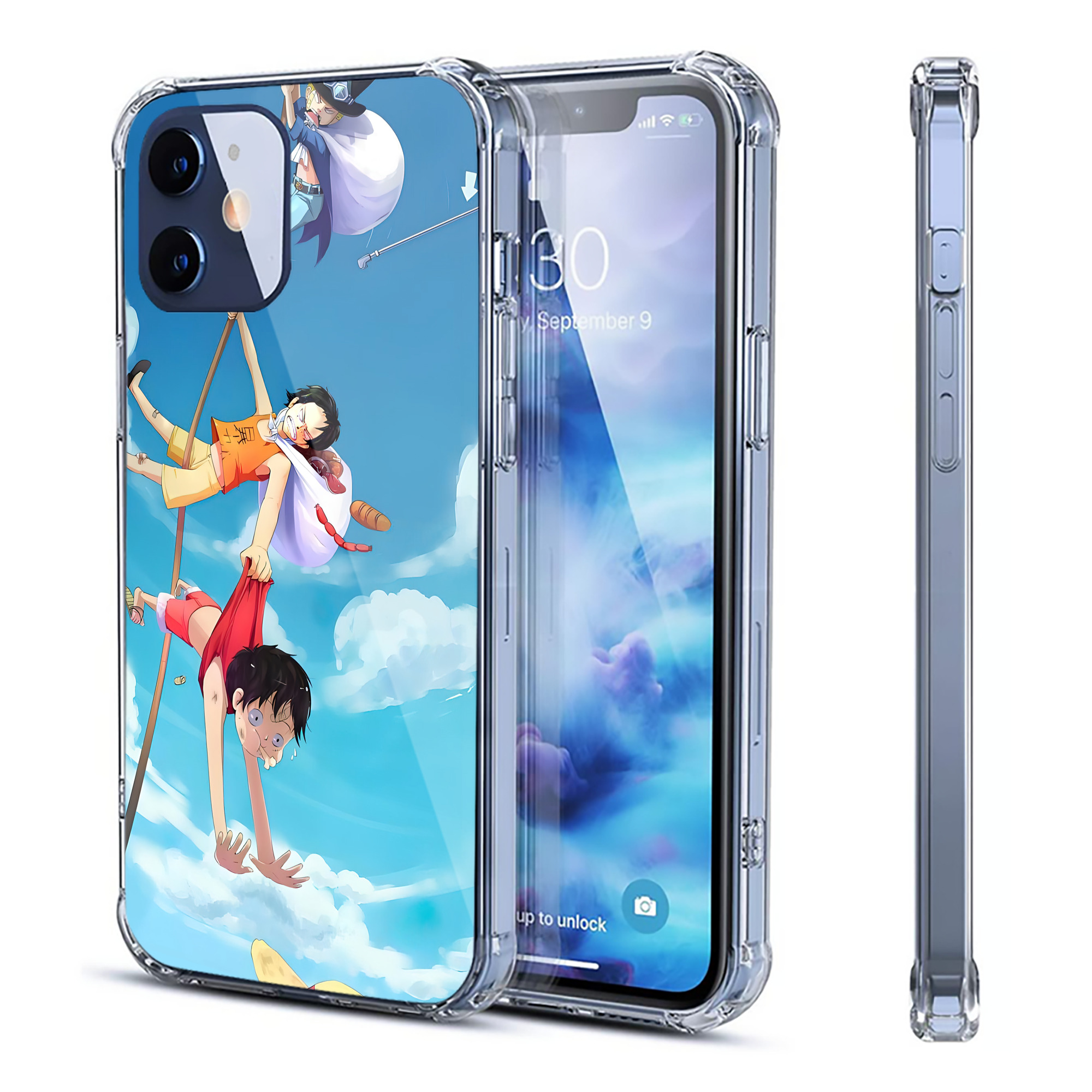 （画像用） ワンピース ONE PIECE 【iPhone 12シリーズ対応】透明スマホケース（クリアソフトケース）